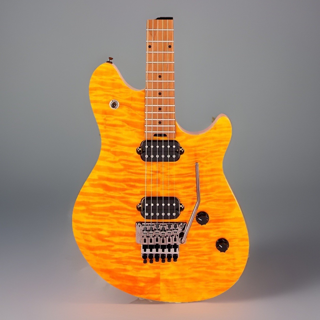 EVH Wolfgang Standard QM Electric Guitar – Trans Amber