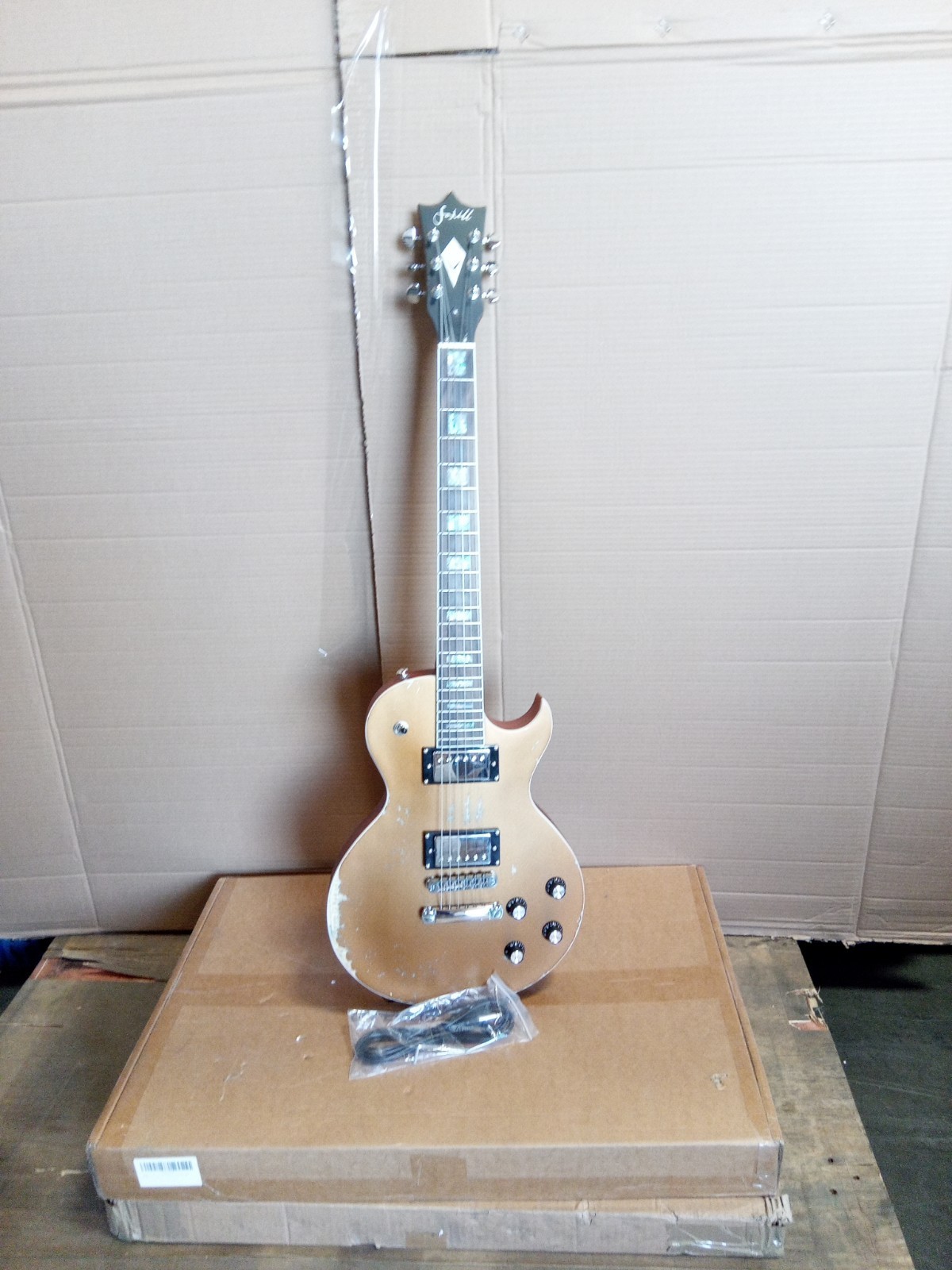 Open Box Old Aged Electric Guitar Rosewood Fretboard Fixed Bridge