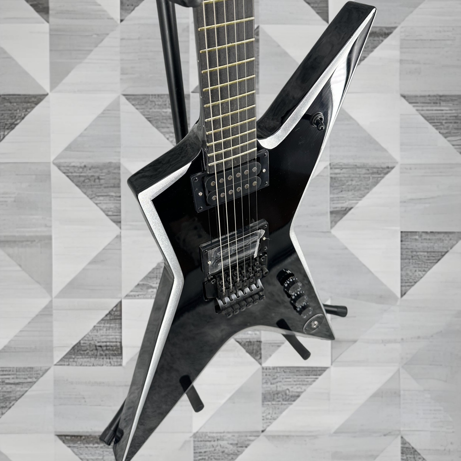 Dimebag Darrell Stealth Style Black Electric Guitar HH Pickup FR Bridge Ship US