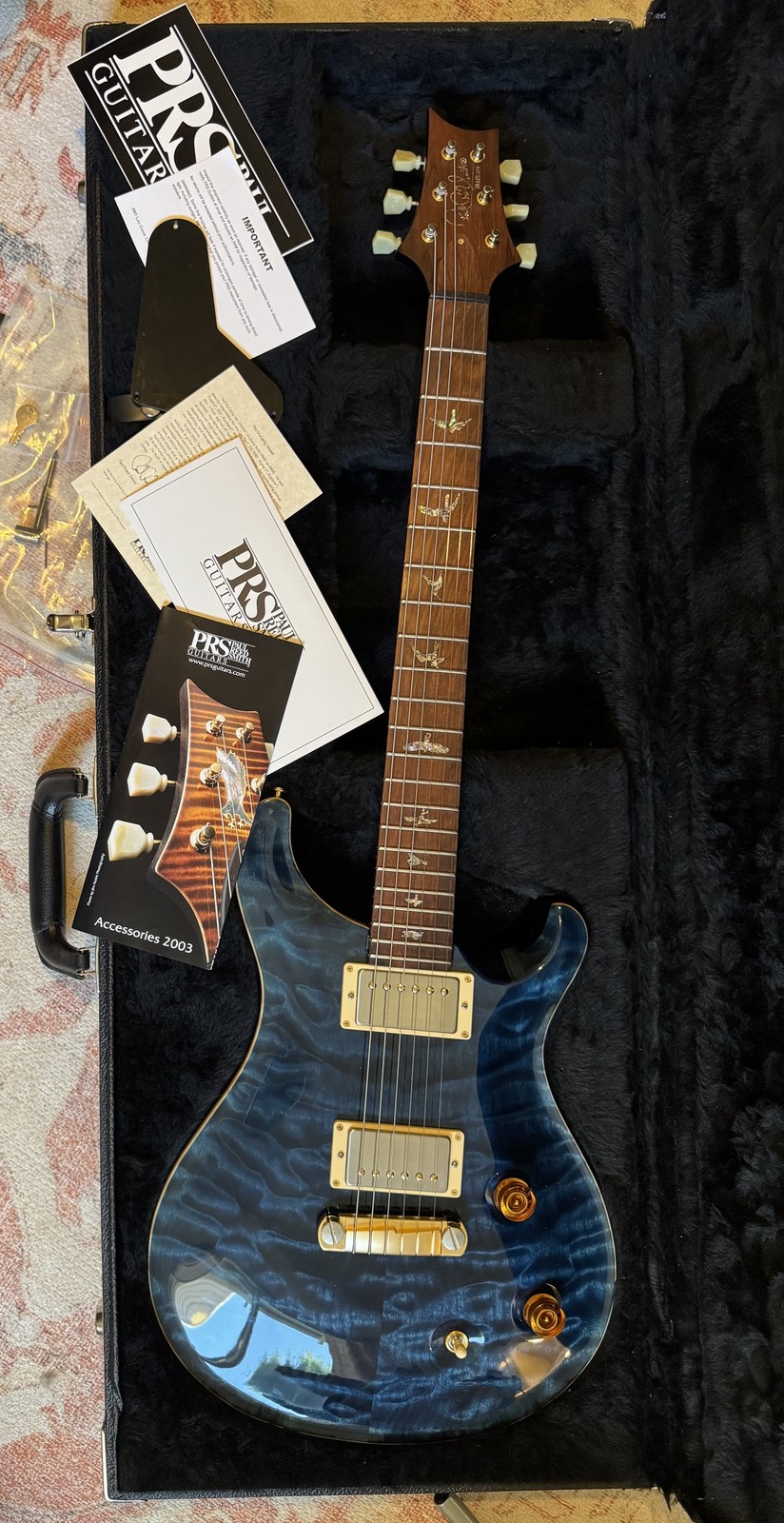 Limited Run! 2003 PRS McCarty Brazilian Whale Blue – Paul Signed – 5/500