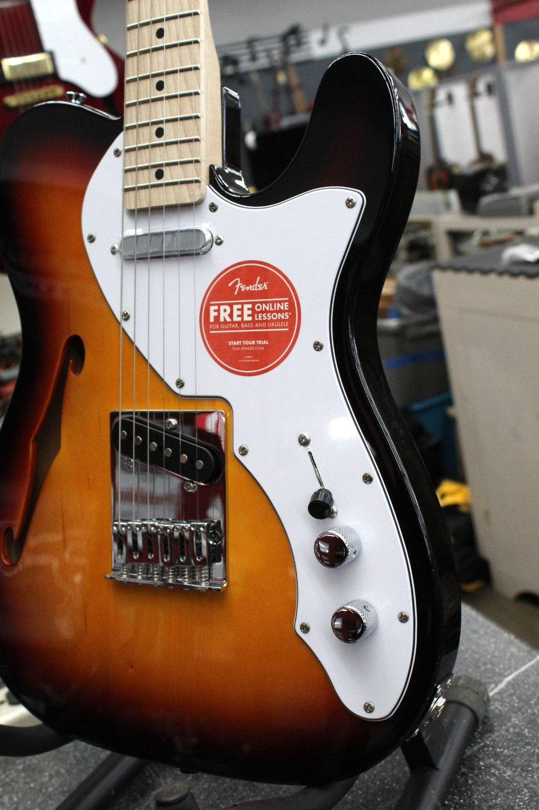 Refurbished Squier Affinity Series Telecaster Thinline – 3-Color Sunburst L@@K!!