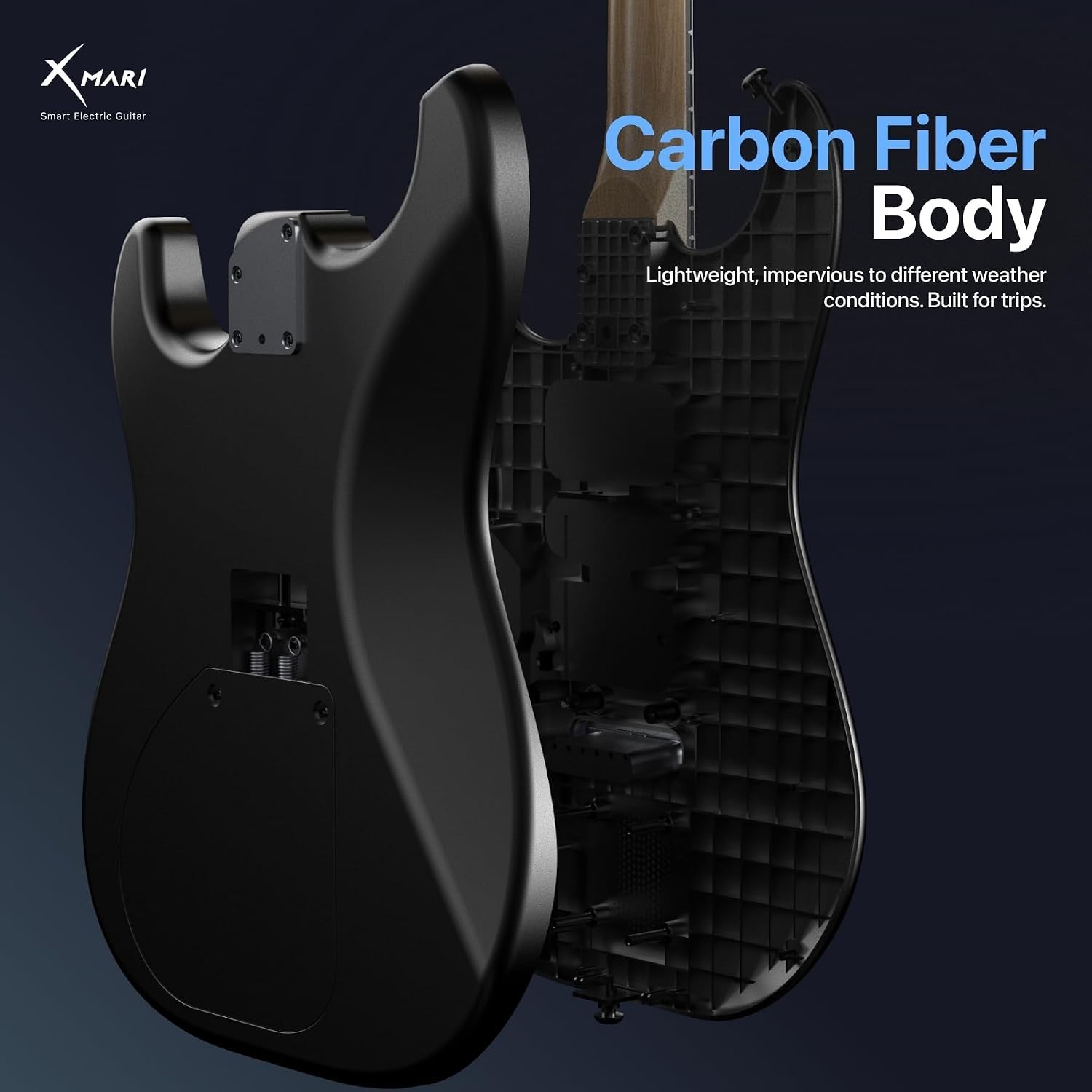 Carbon Fiber Body Smart Electric Guitar with Ceramic Pickups