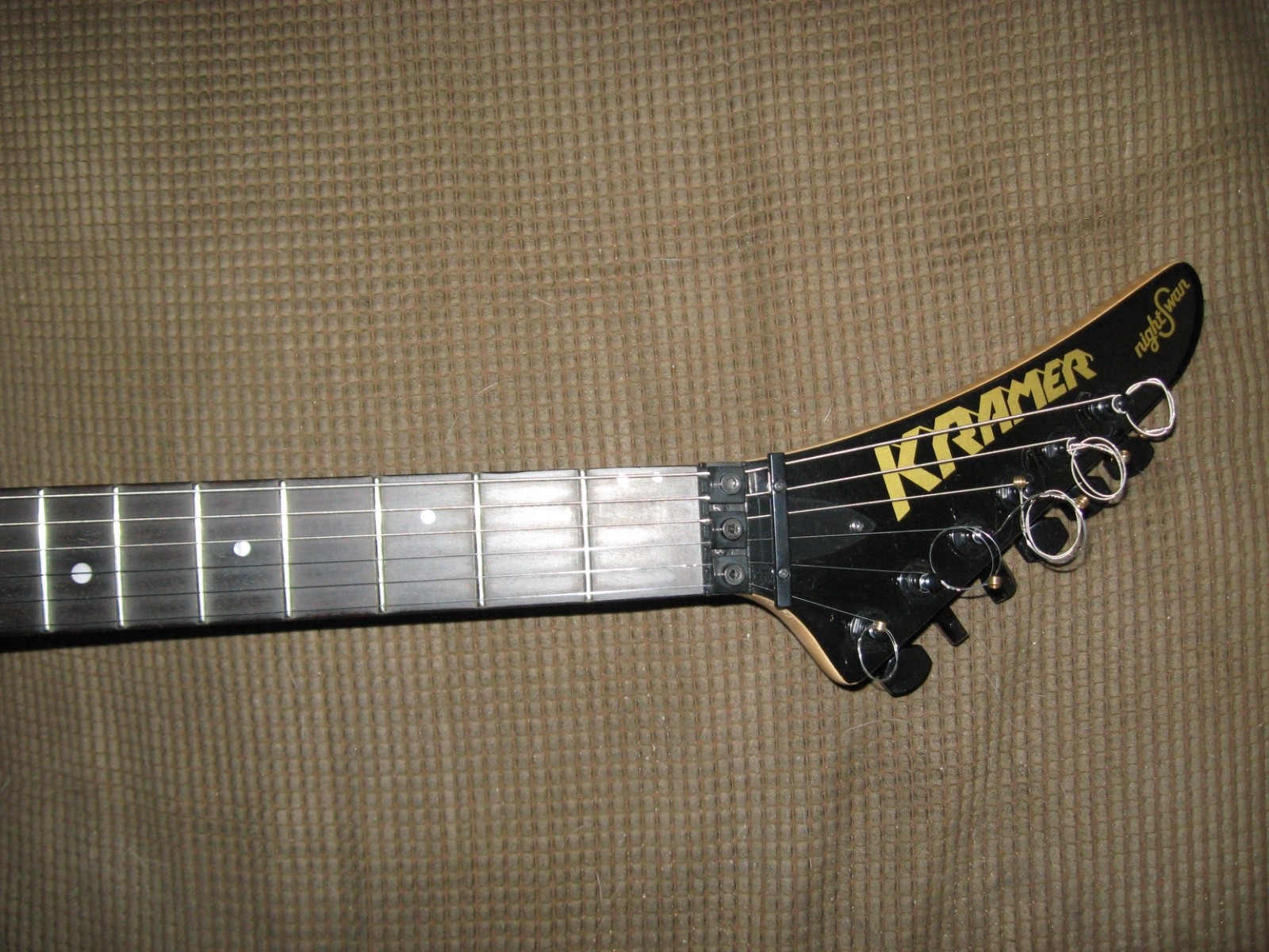 Kramer NightSwan Electric Guitar – Black With Blue Polka Dots
