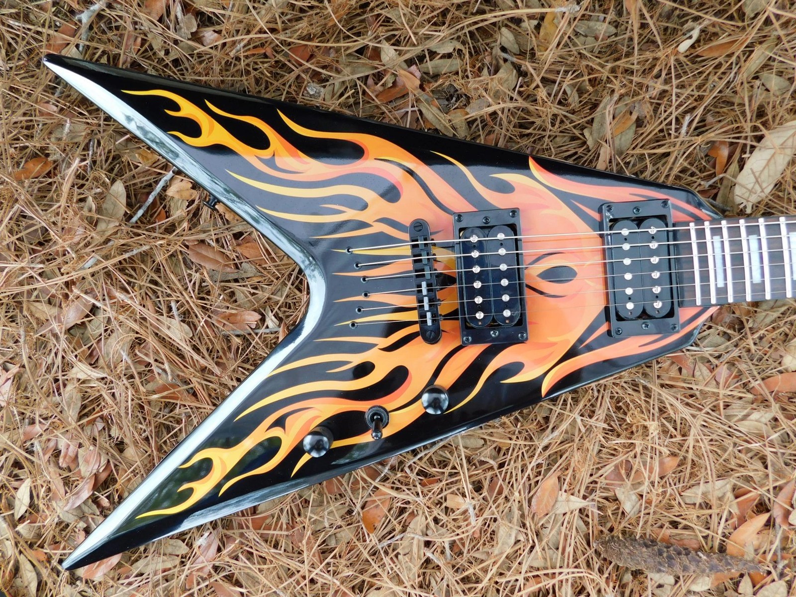 Westcreek Cerberus Set Neck Flying V, Coil Splitting,Capacitor Upgrade, Cool