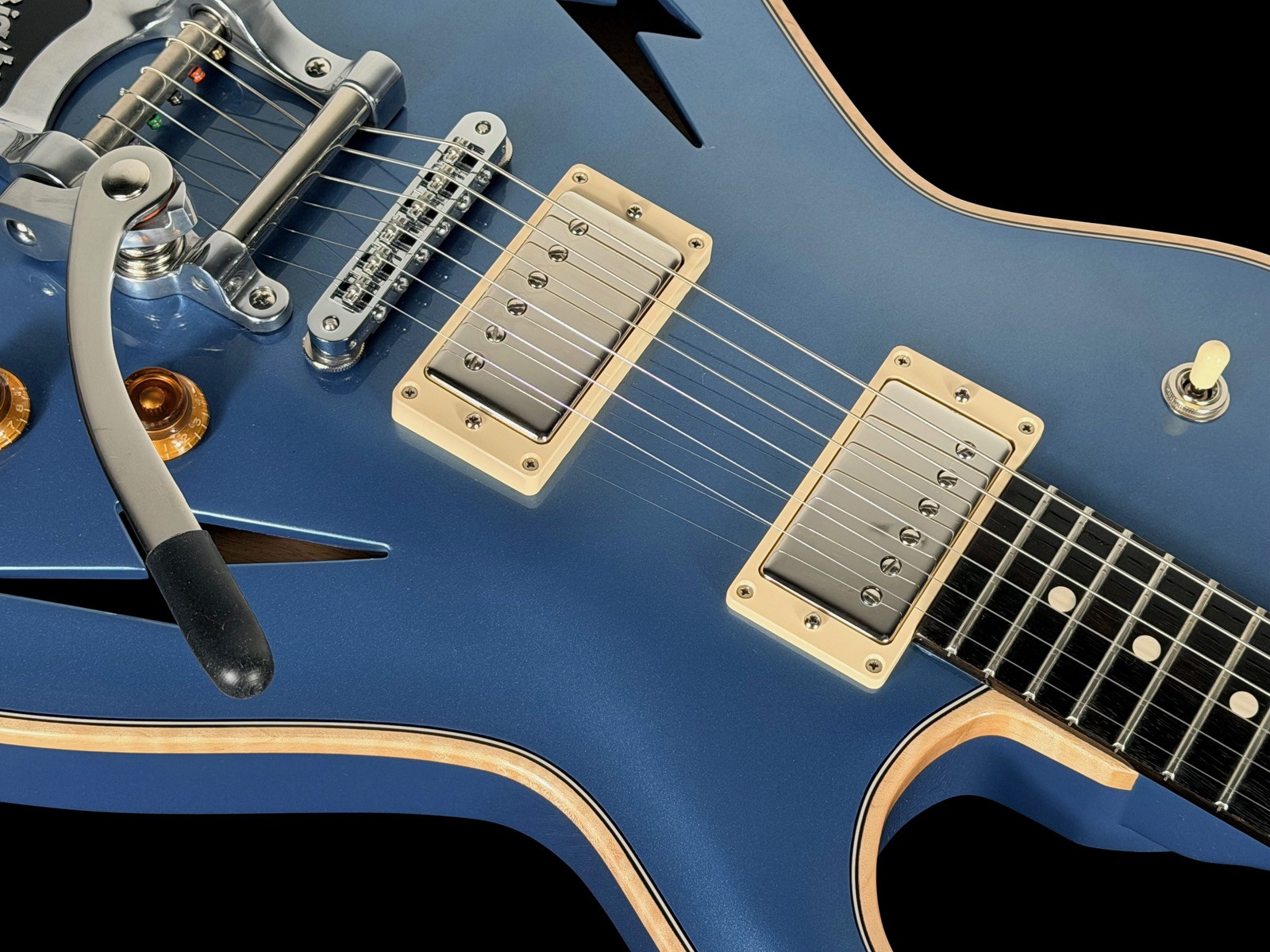 2026 KNAGGS CHENA LB HOLLOWBODY w BIGSBY & LIGHTNING BOLT F-HOLES ~ PELHAM BLUE