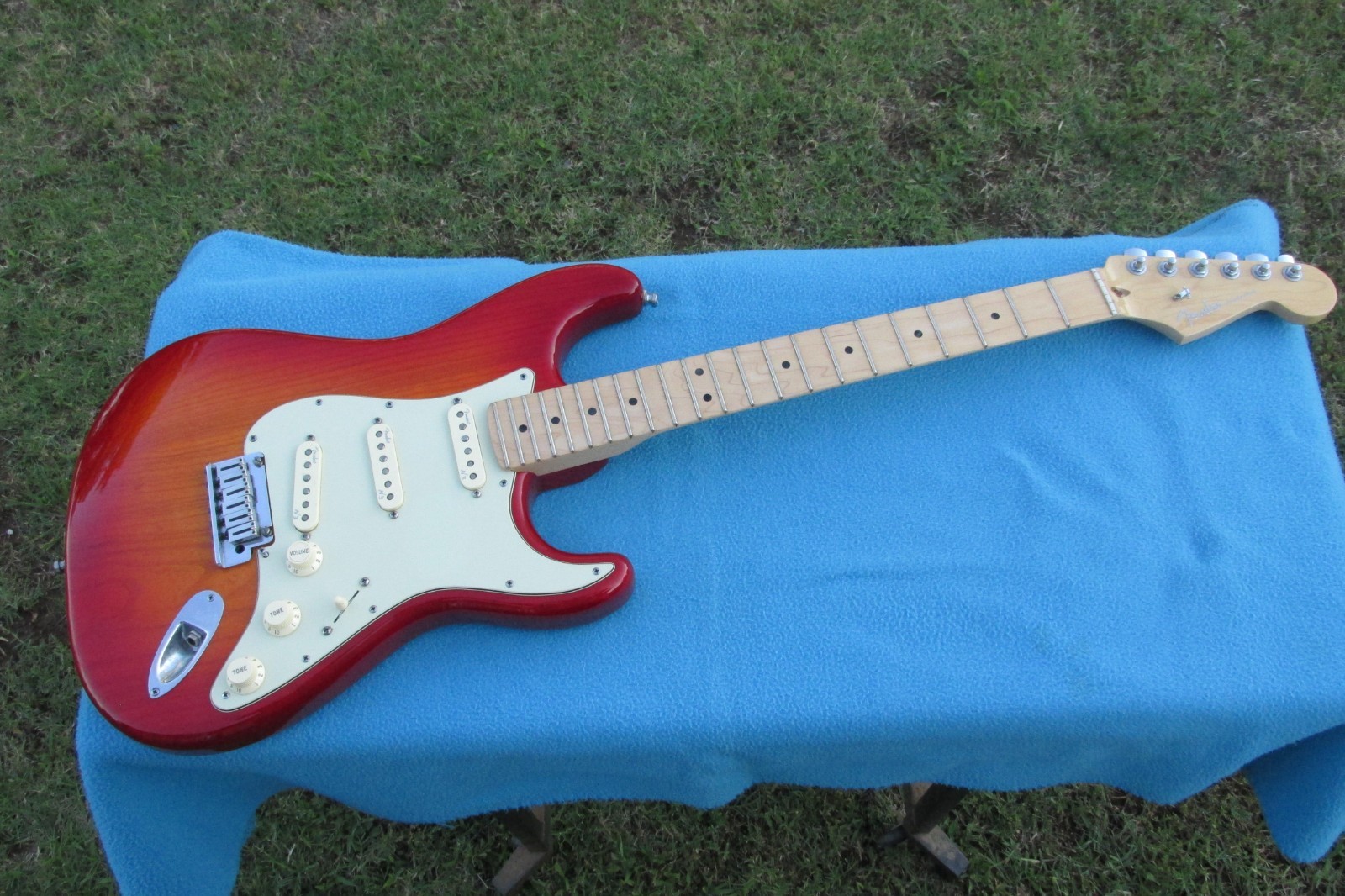 Fender American Deluxe ASH Stratocaster 2013-N3 Pickups-Maple-Aged Cherry-L@@K!