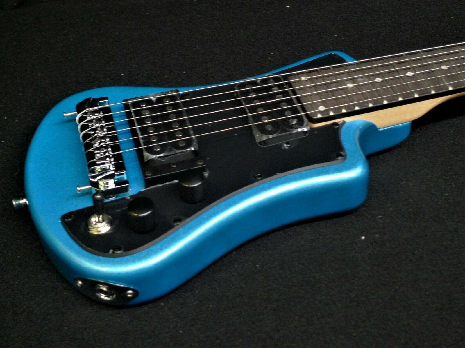 HOFNER HCT-SH-D-BL SHORTY DELUXE TRAVEL Electric Guitar 2 PICKUPS Metallic Blue