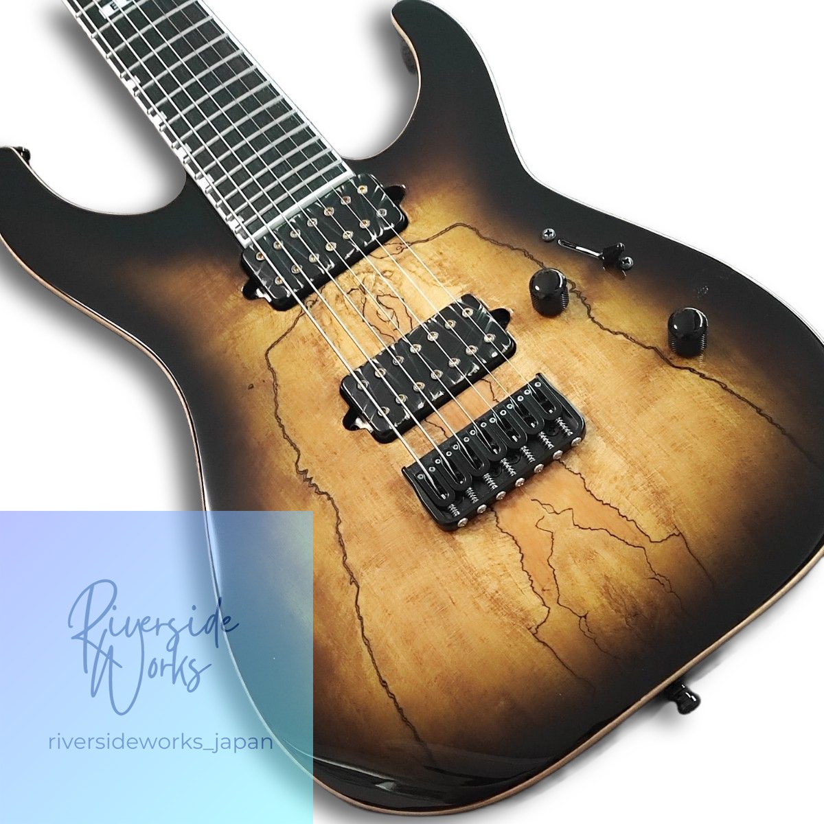 ESP E-II M-seven 7-String Electric Guitar Spalted Maple