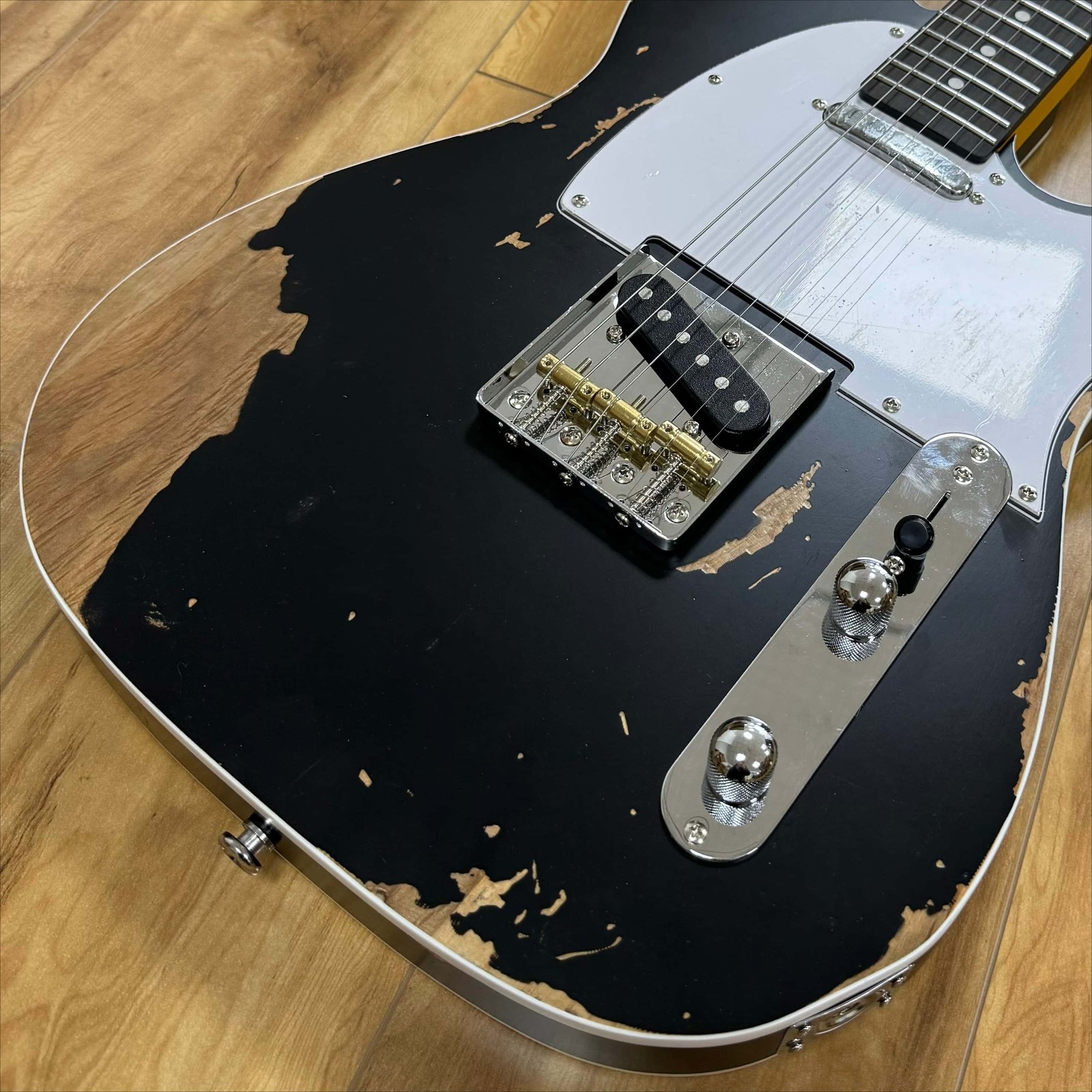 Custom 60s TL Heavy Relic Black Electric Guitar Fixed Bridge Alder Body Ship US