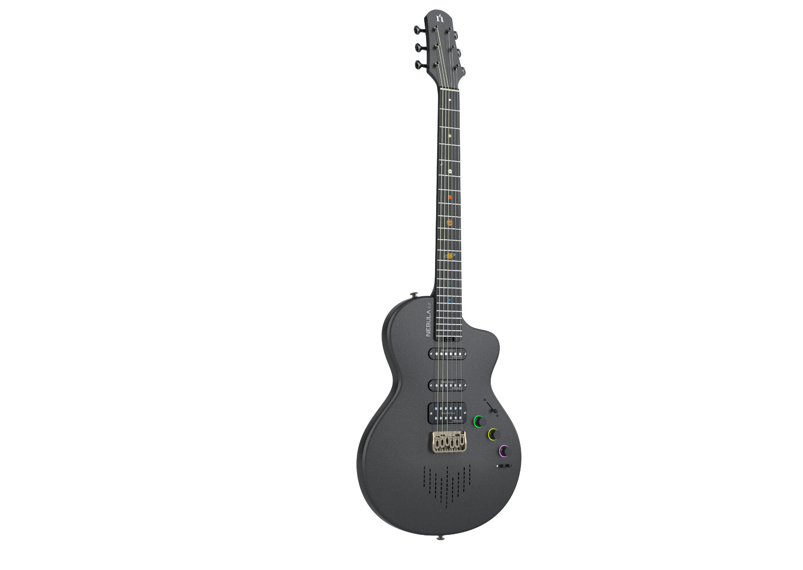 Natasha Nebula 2.0 Carbon Fiber Electric Guitar 15W HSS Pickups Looper SFX App