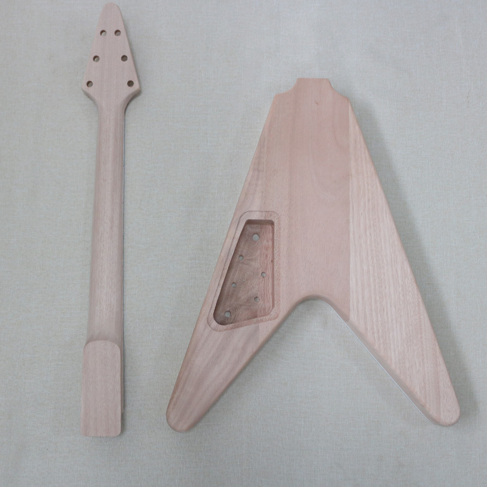 DIY 6 String Electric Guitar Kit CR hardware Flamed Maple Top