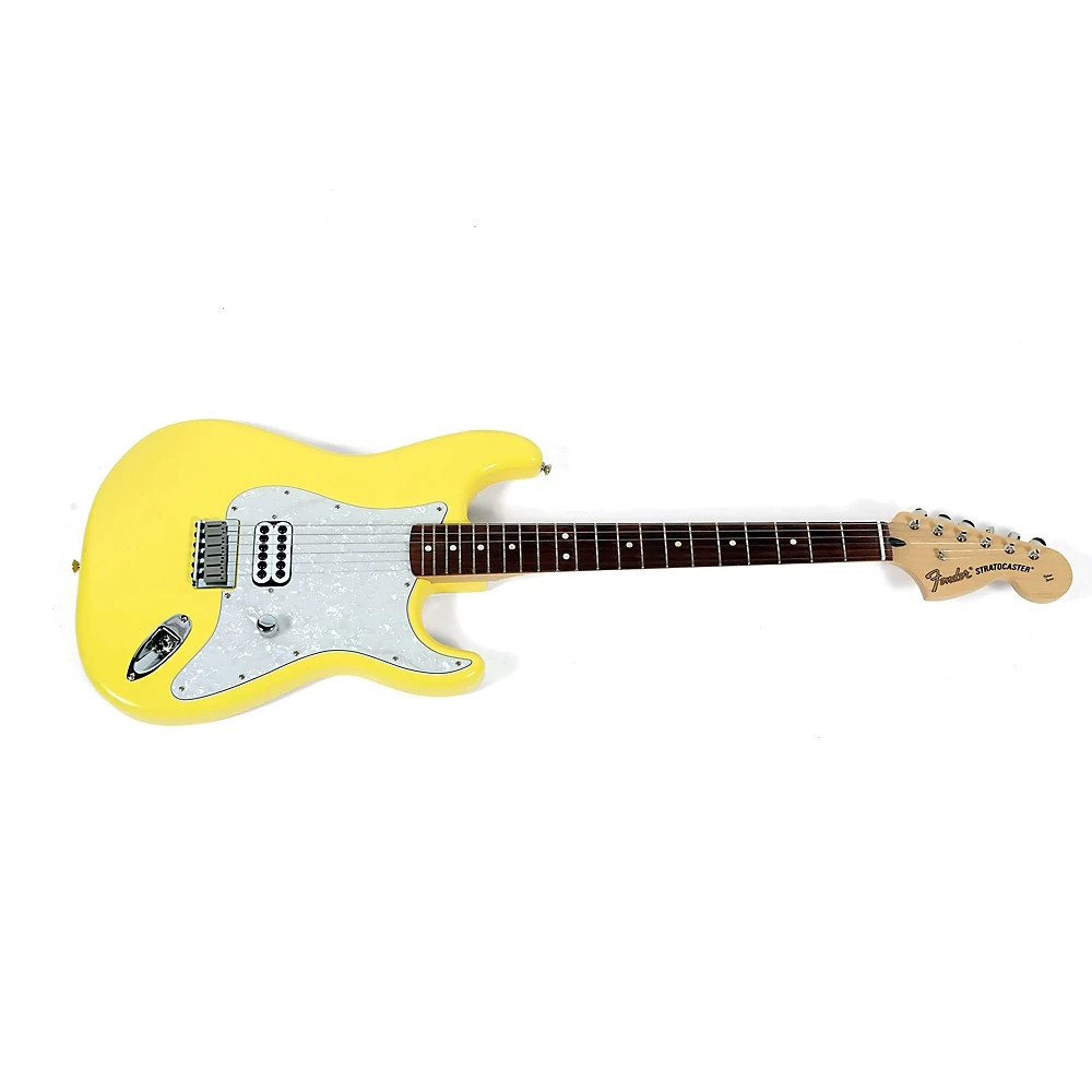 Fender Tom DeLonge Stratocaster Guitar Graffiti Yellow 197881450045 OB