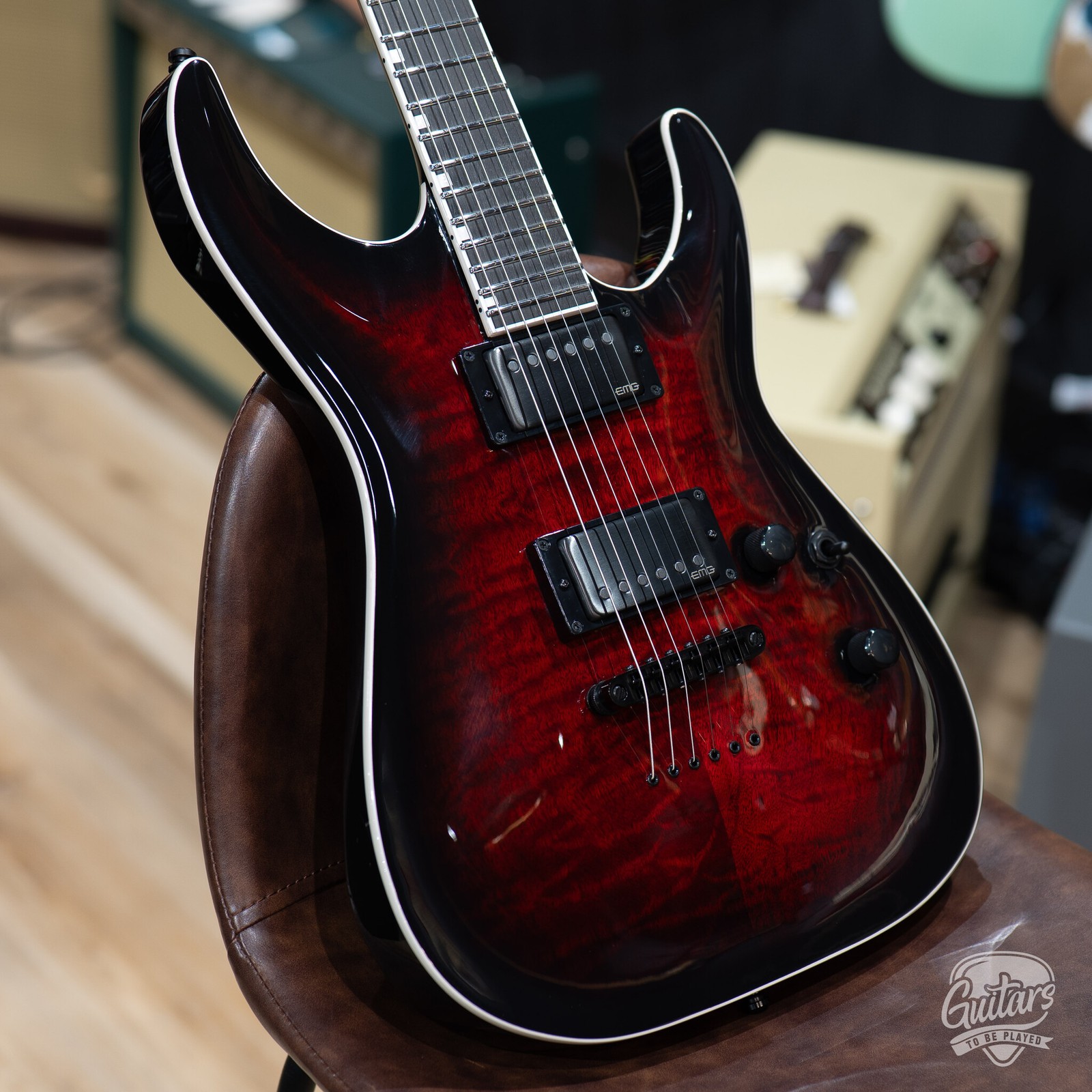 ESP E-II Horizon NT-II EMG w/ Case – See Thru Black Cherry Sunburst (B-stock)