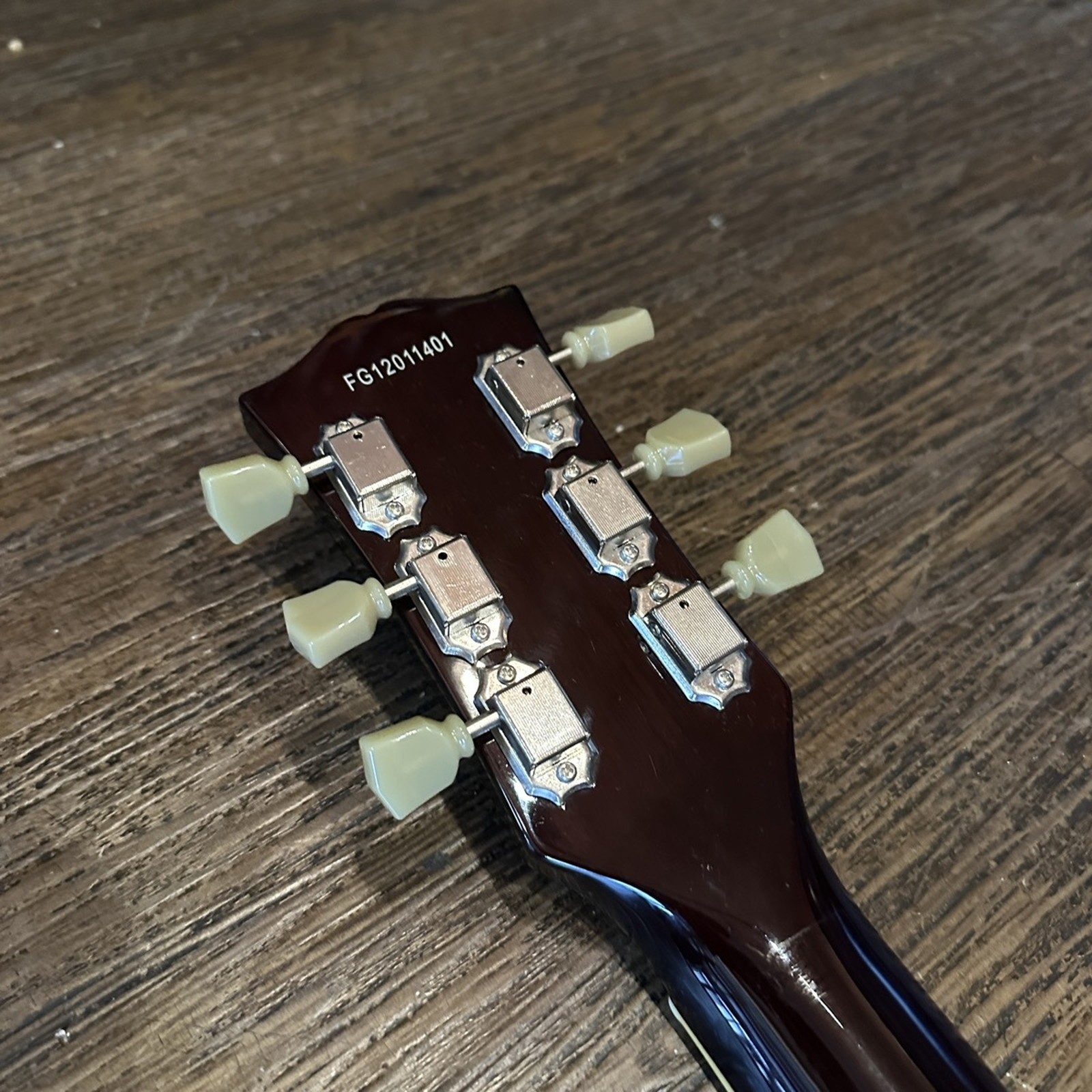 Burny LSD-80N Used Maple Top Mahogany Back Body Mahogany Neck See Thru Blue