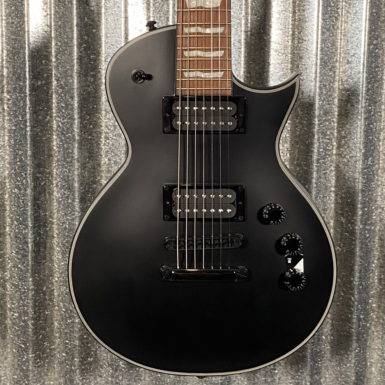 ESP LTD EC-257 7 String Black Satin Guitar & Case EC257BLKS #0360 Used