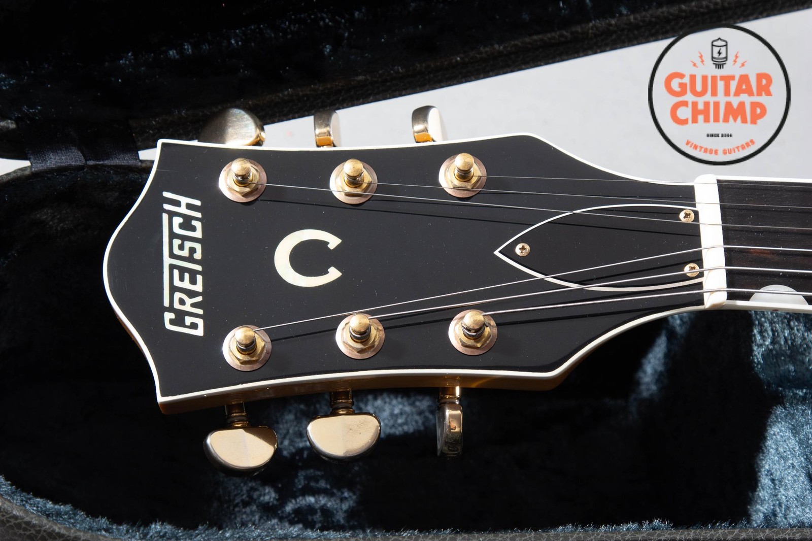 2014 Gretsch G6120AM Chet Atkins Hollow Body Amber Flame Filter’Tron Bigsby OHSC