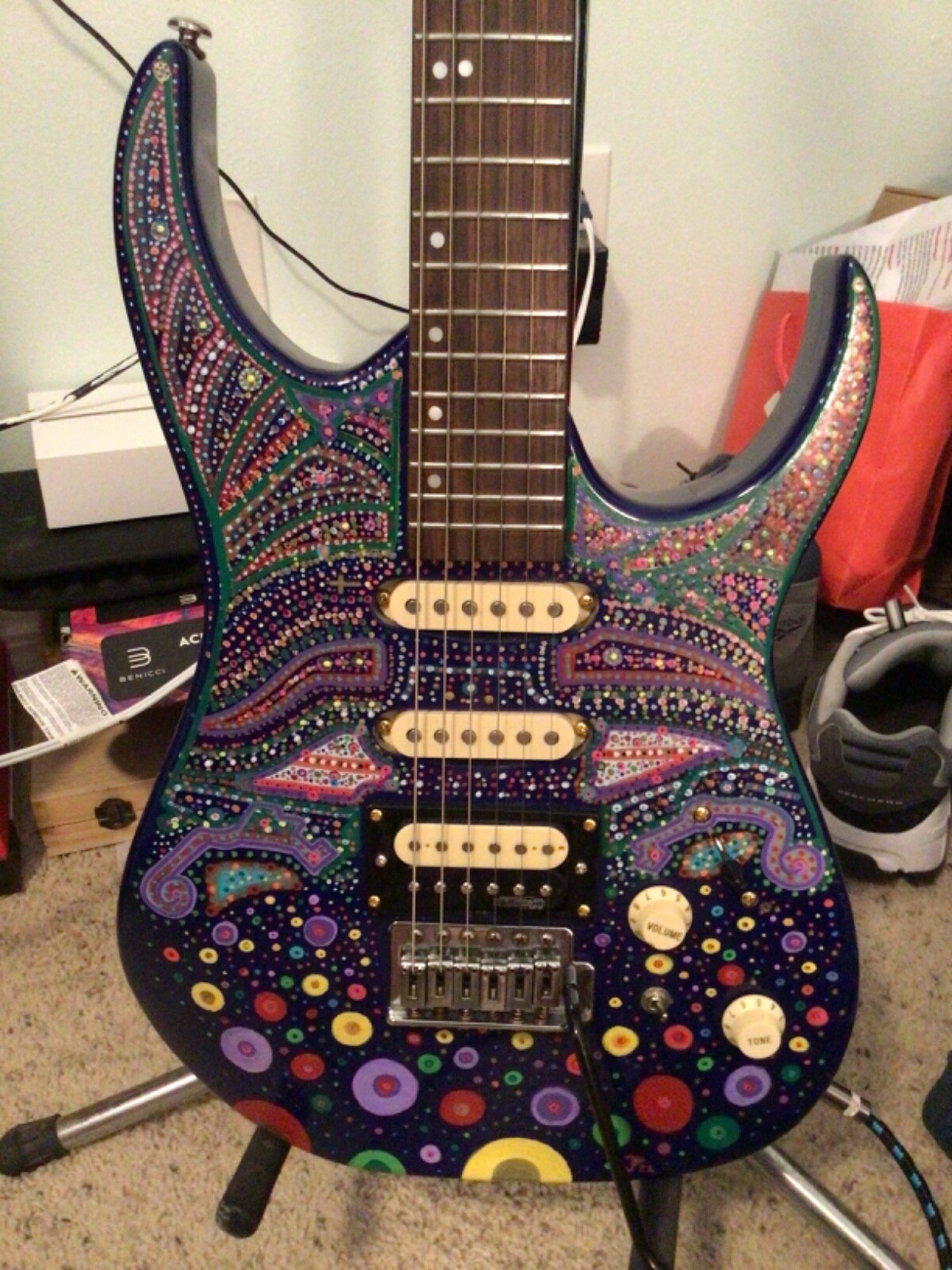 washburn mercury ss with HSS and art by JPel thee artist 