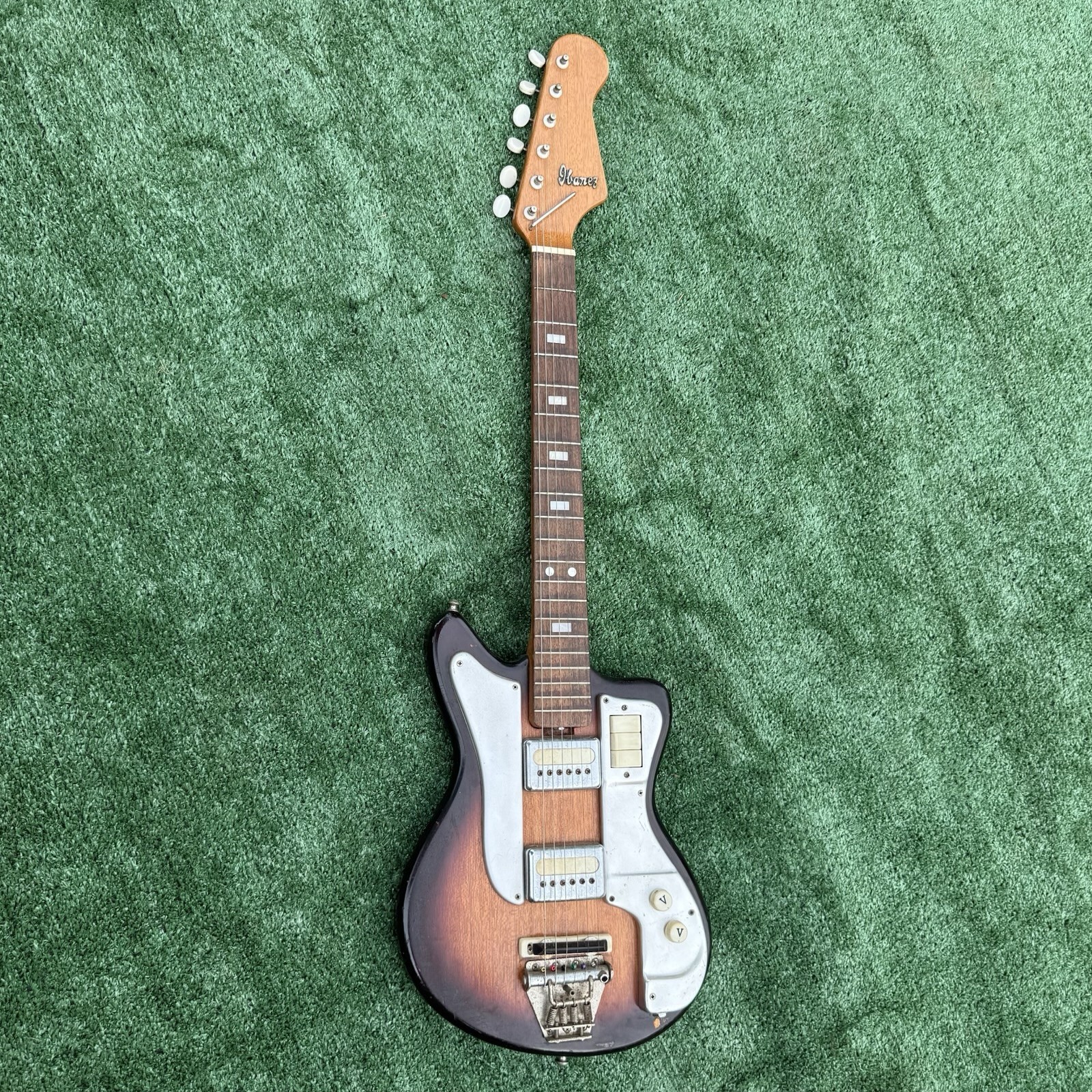 Vintage 1960s Ibanez Model 1860 Electric Guitar Sunburst Mahogany Body Guyatone