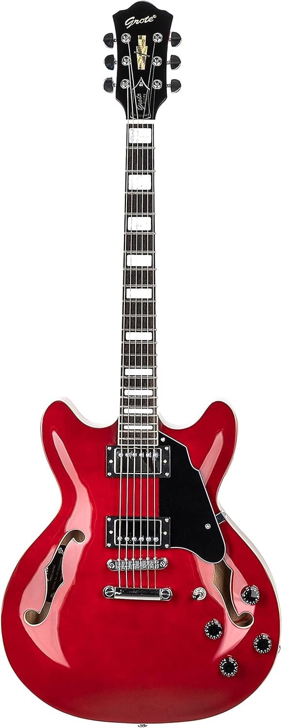Versatile Red Electric Guitar with P-90 Pickup & Instant Playability Accessories