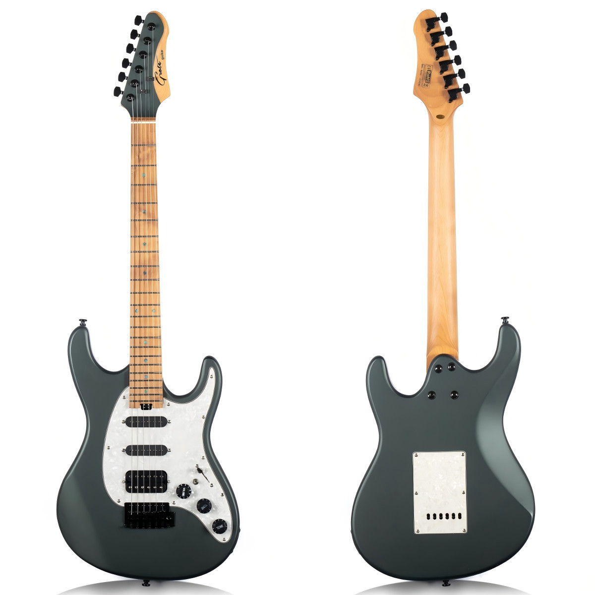 Grote Solid Electric Guitar Matte Finish Roasted Maple Neck (Green Black)