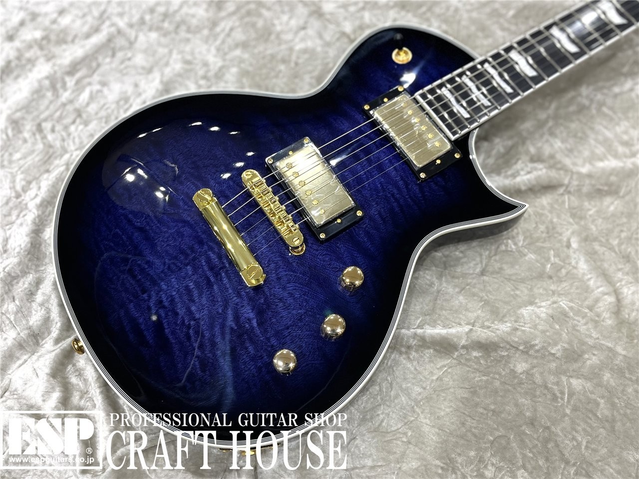 Grass Roots G-EC CTM QM Reindeer Blue Electric Guitar Shipping From Japan
