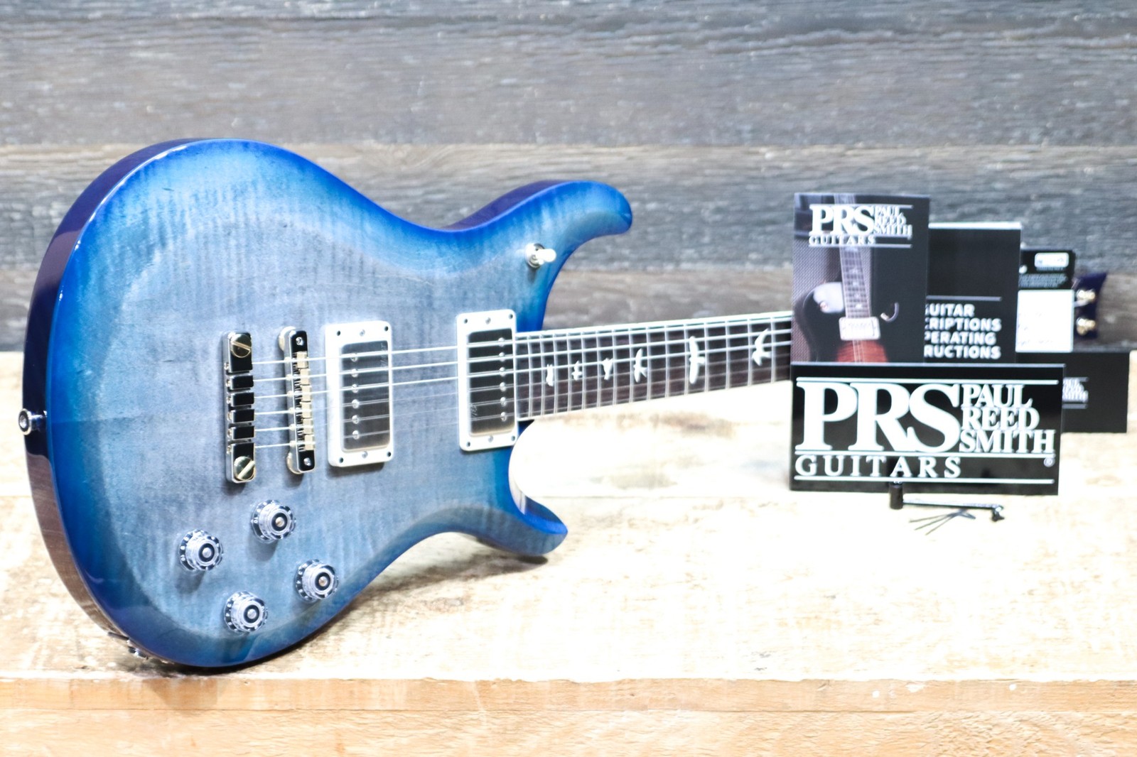 PRS S2 McCarty 594 Faded Gray Black Blue Burst Pattern Vintage El. Guitar w/Bag
