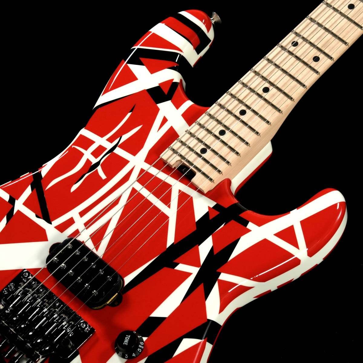 EVH Striped Series Red with Black Stripes