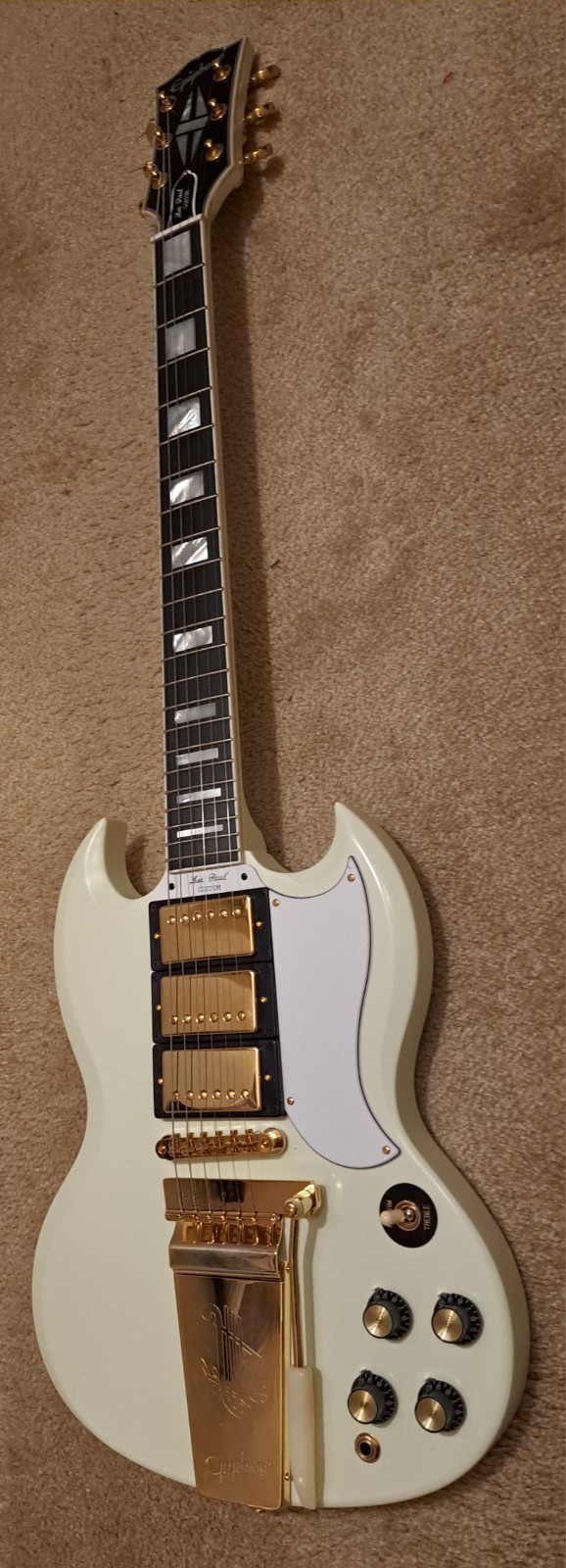 Epiphone 1963 Les Paul SG Custom Guitar With Maestro Vibrola, No Case, See Notes
