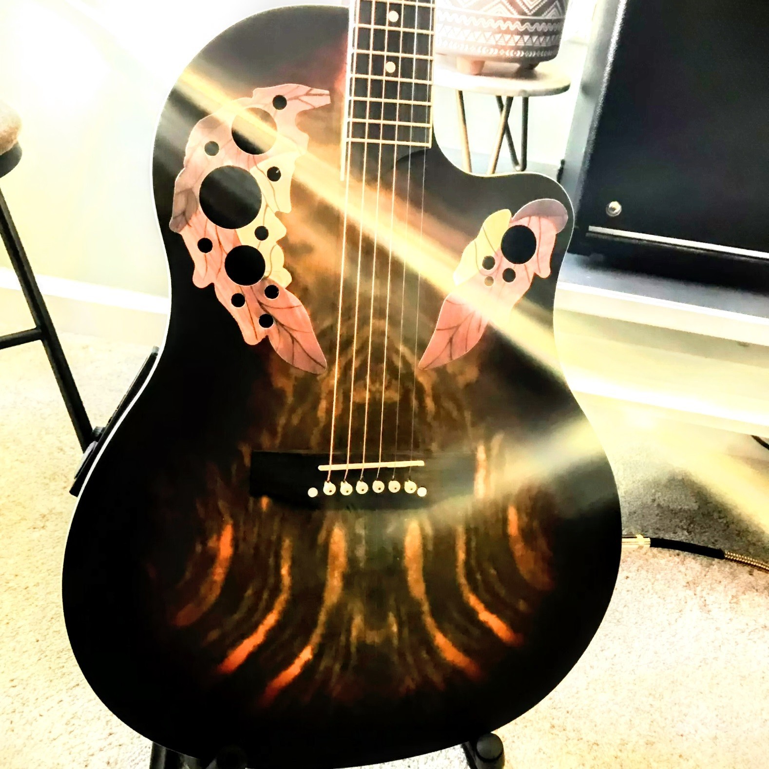 ❄️PROS & BEGINNERS!❄️O Style Acoustic-Electric Guitar +Soft Case/Gig Bag!
