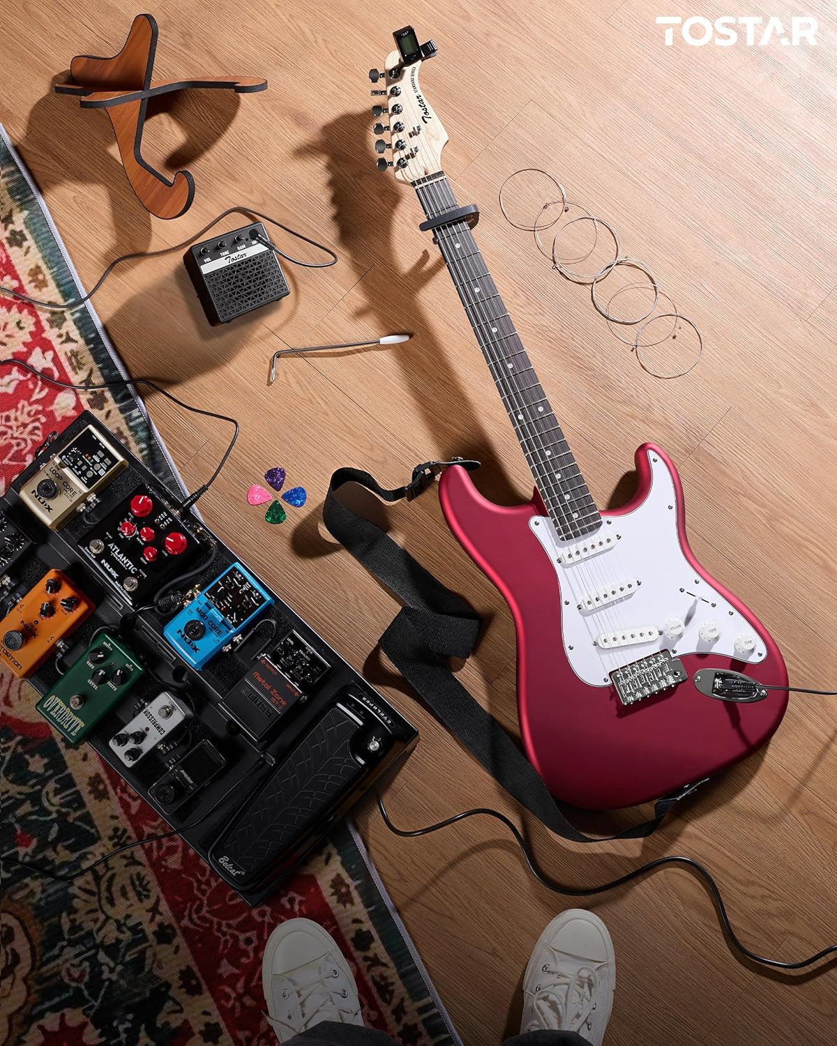 39″ Full Size Electric Guitar Kit for Beginners and Adults, SSS Pickup Guitarra