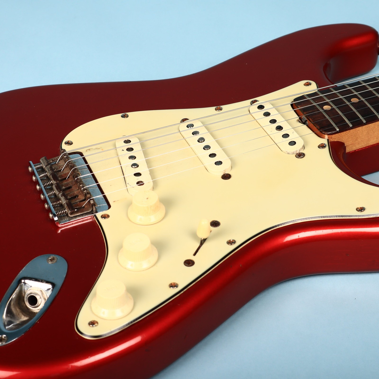 1963 Fender Stratocaster Hardtail Refin Red Electric Guitar
