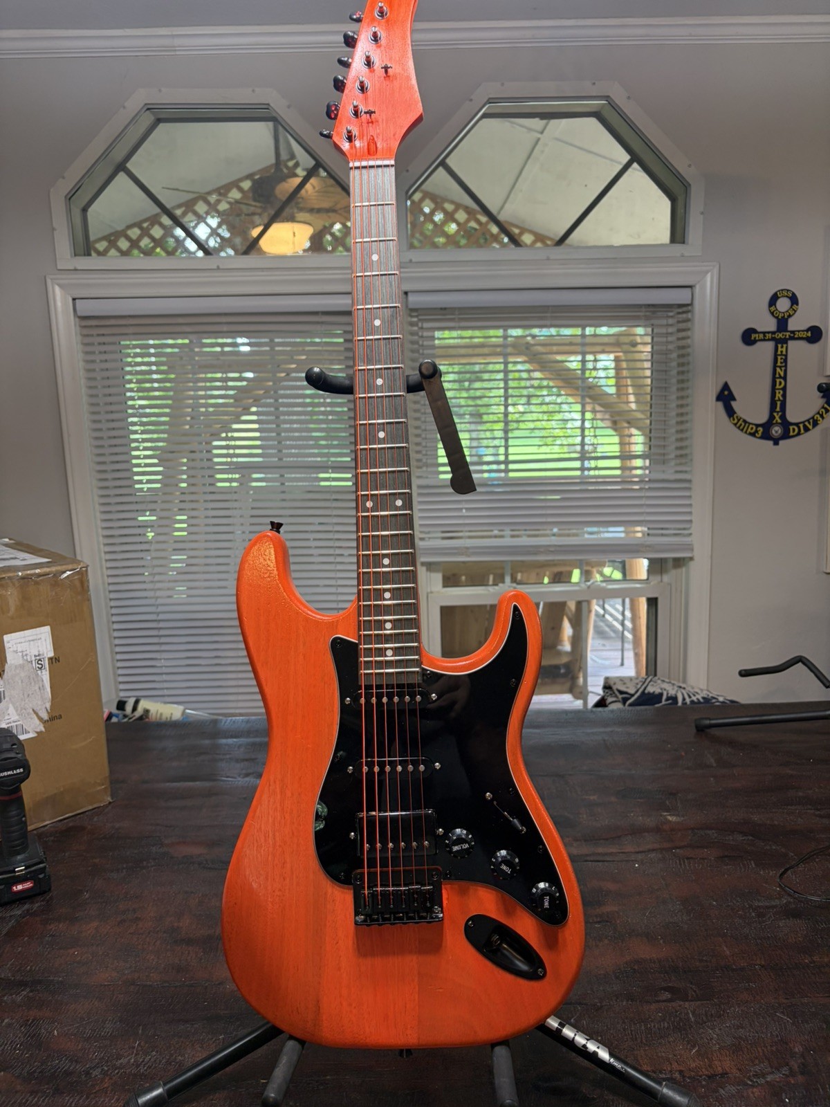 EBB & Flow Custom “Blacklight Beauty”, HSS Strat, Alnico 5, 1 of 1, Hard Case