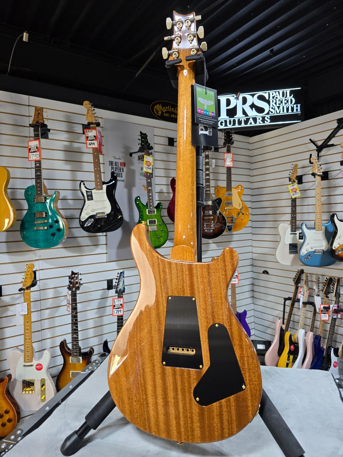 PRS Wood library, 10-Top, Custom 24 Left Handed- Copperhead w/OHSC & PLEK*D #597