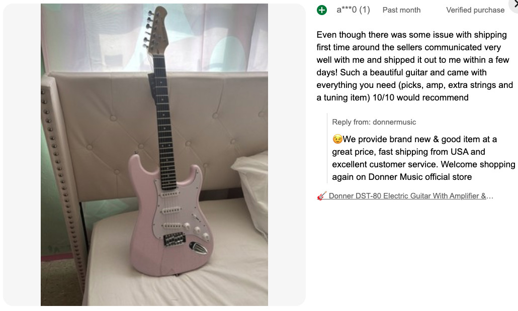 Donner 39 Inch Pink Guitar For Left-Right Brain Musical Enlightenment Kids