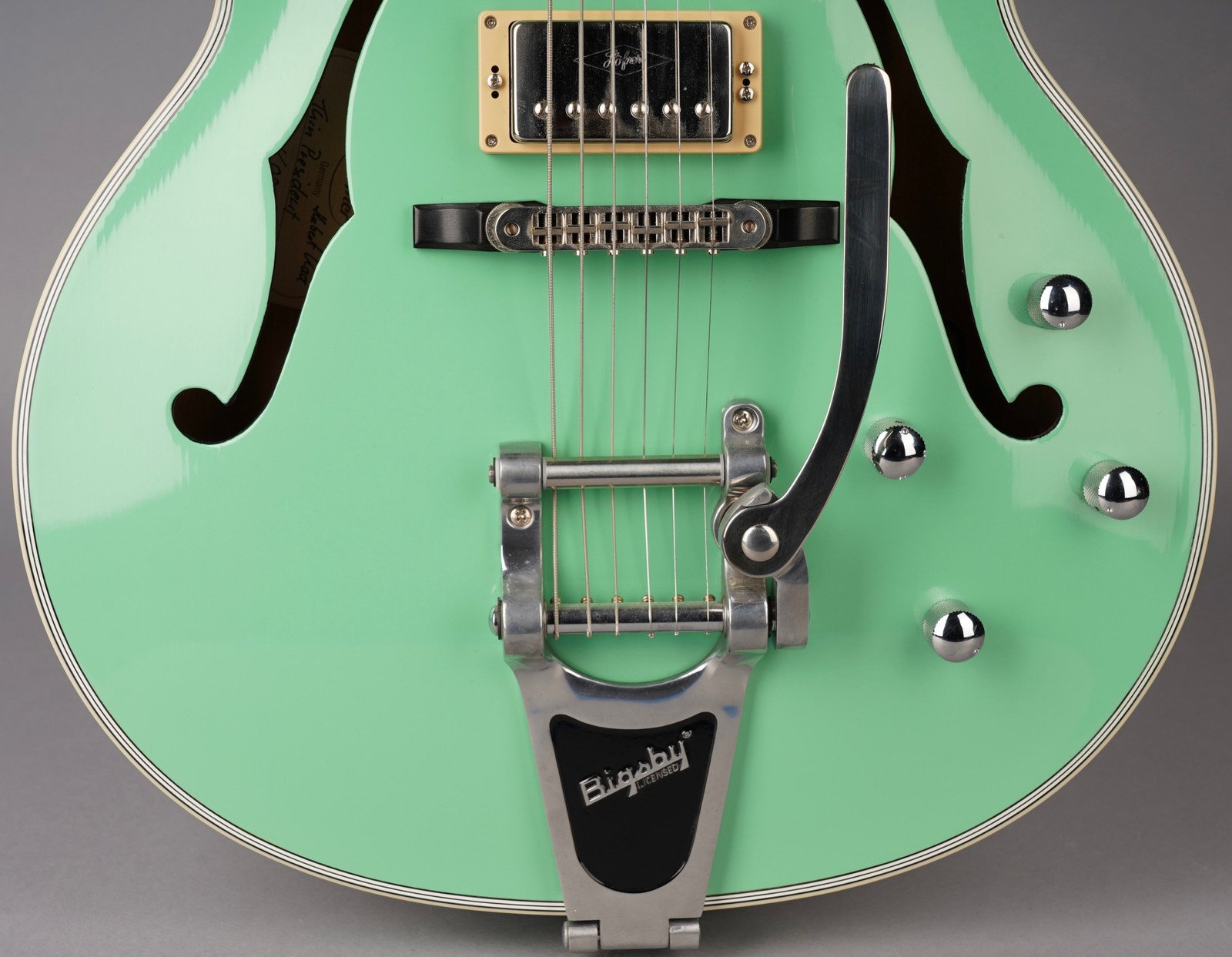 Hofner Thin President E2 – 2009 – Germany – Surf Green w/OHSC