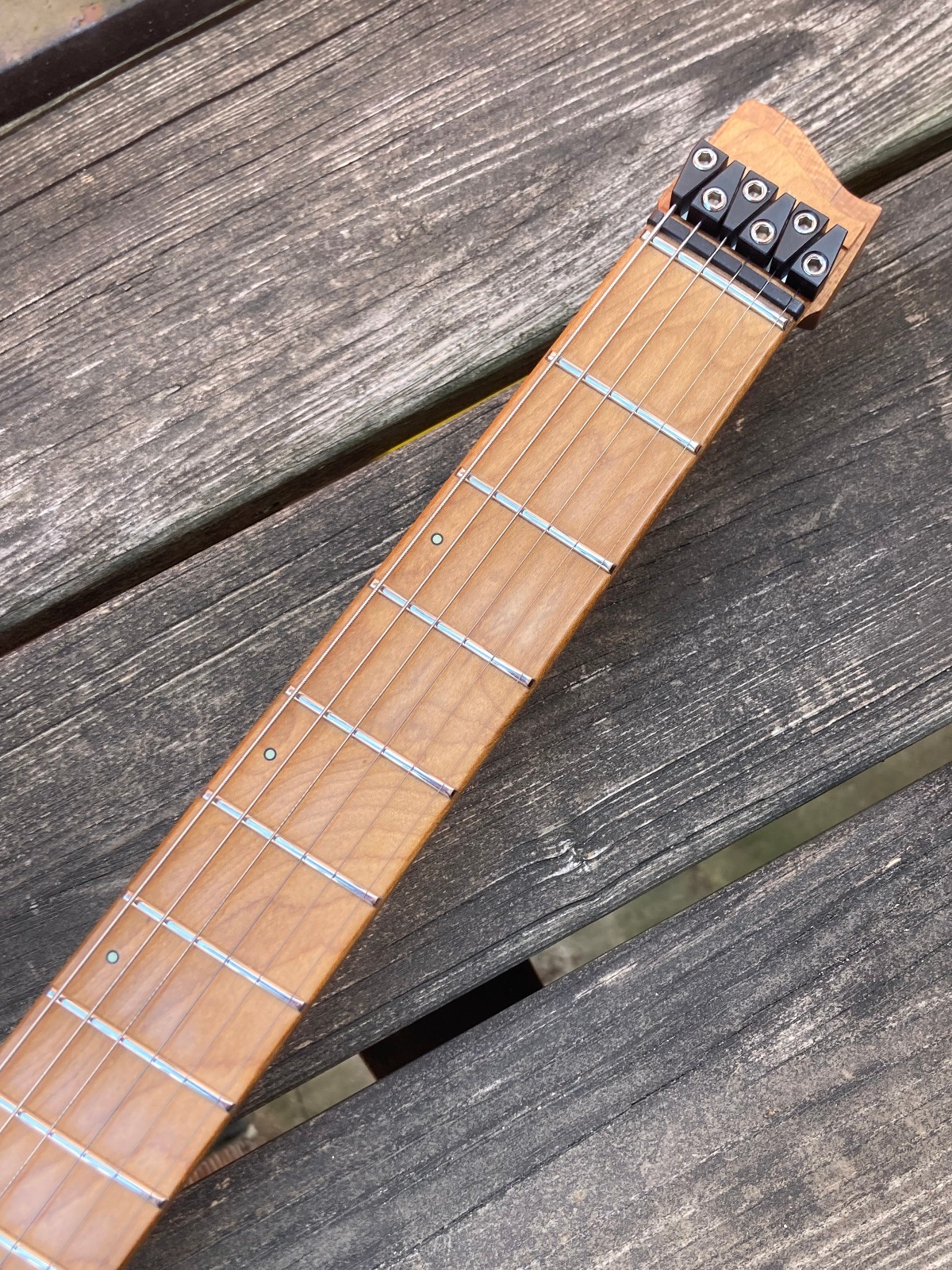 strandberg boden standard 6 with tremolo quilted maple Bengal Burst HSS Headless