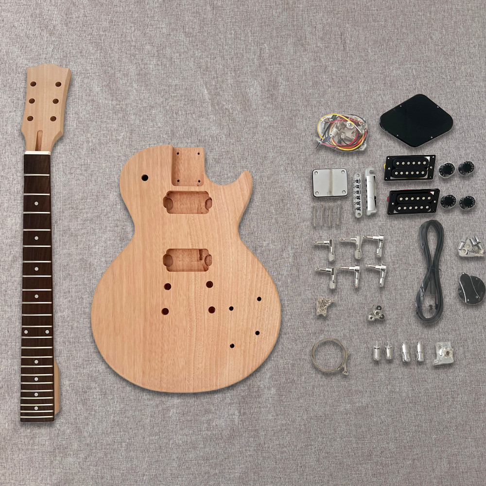 DIY L P Style 6 String Electric Guitar Kit Humbucker Pickup CR part Maple neck