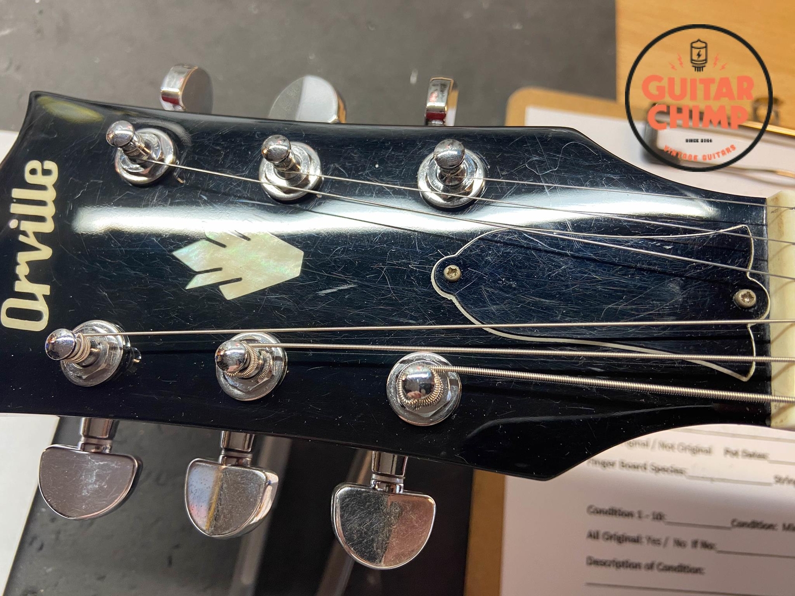 1996 Orville ES-335 Cherry Grinning Dog ’59 Pickups