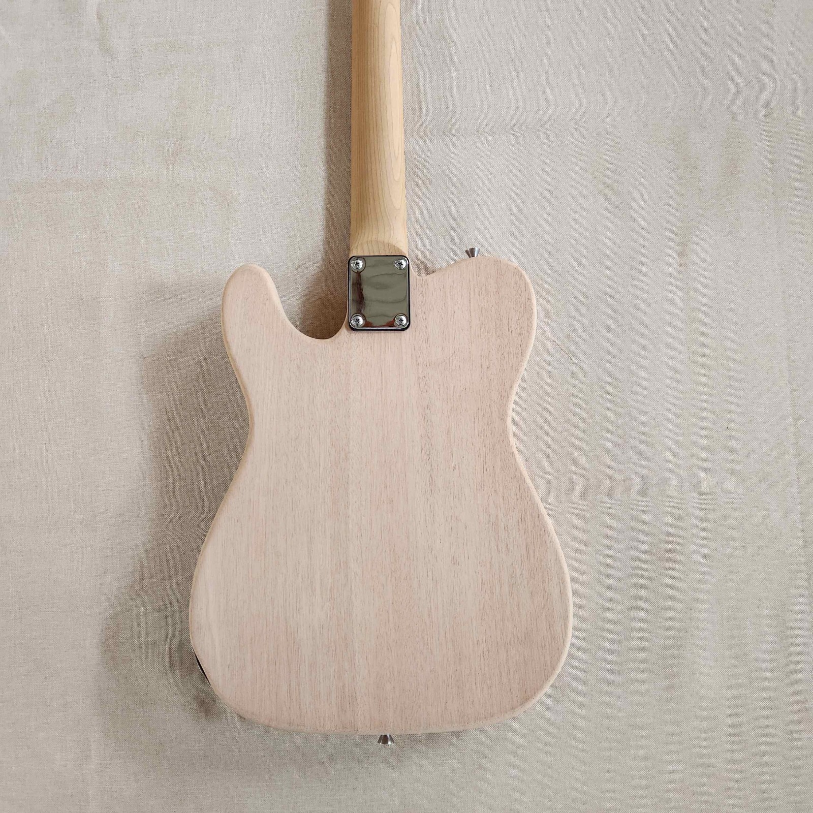 DIY Electric Guitar Unfinished Kit Maple Fretboard Fixed Bridge Mahogany Body