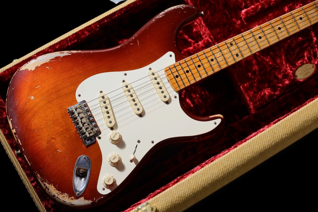 Fender CS MB 1957 Stratocaster Heavy Relic Violin Burst by Todd Krause [R111286]