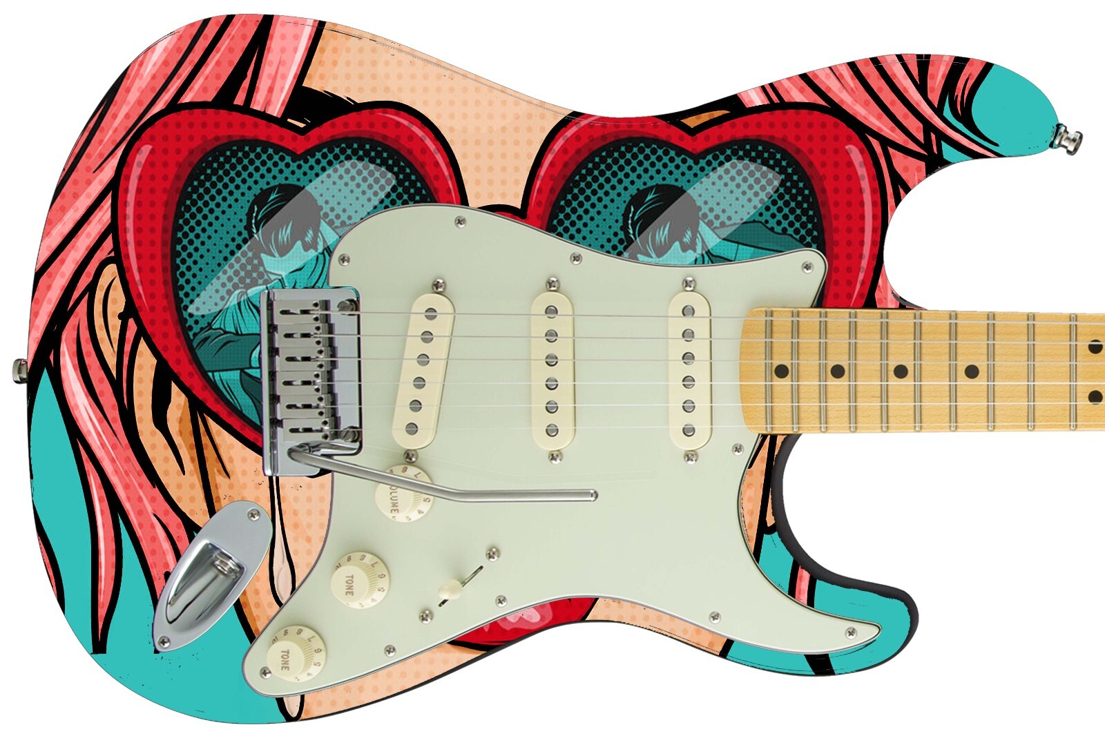 Guitar Skin Wrap Axe Re-Skin Pop Rock Dirty Little Secret Groupie Girl – 1218