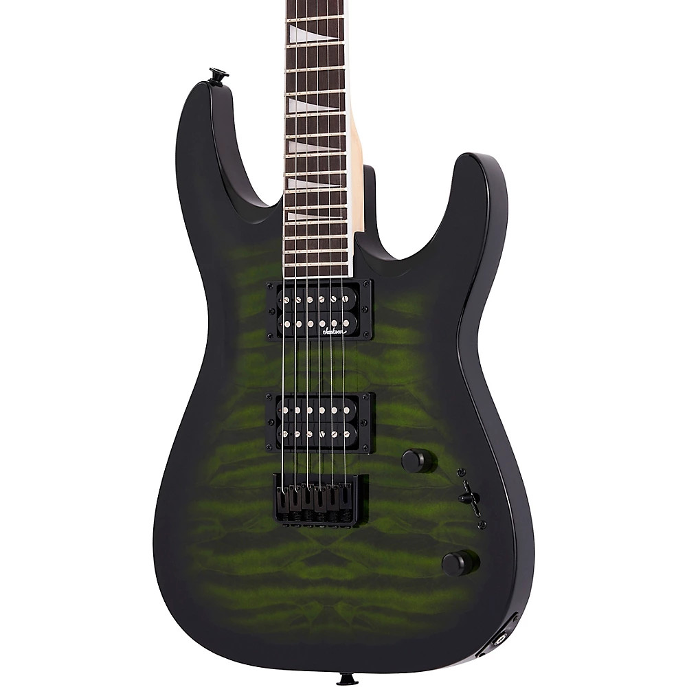 Jackson JS Series Dinky Arch Top JS32Q DKA HT Transparent Green Burst