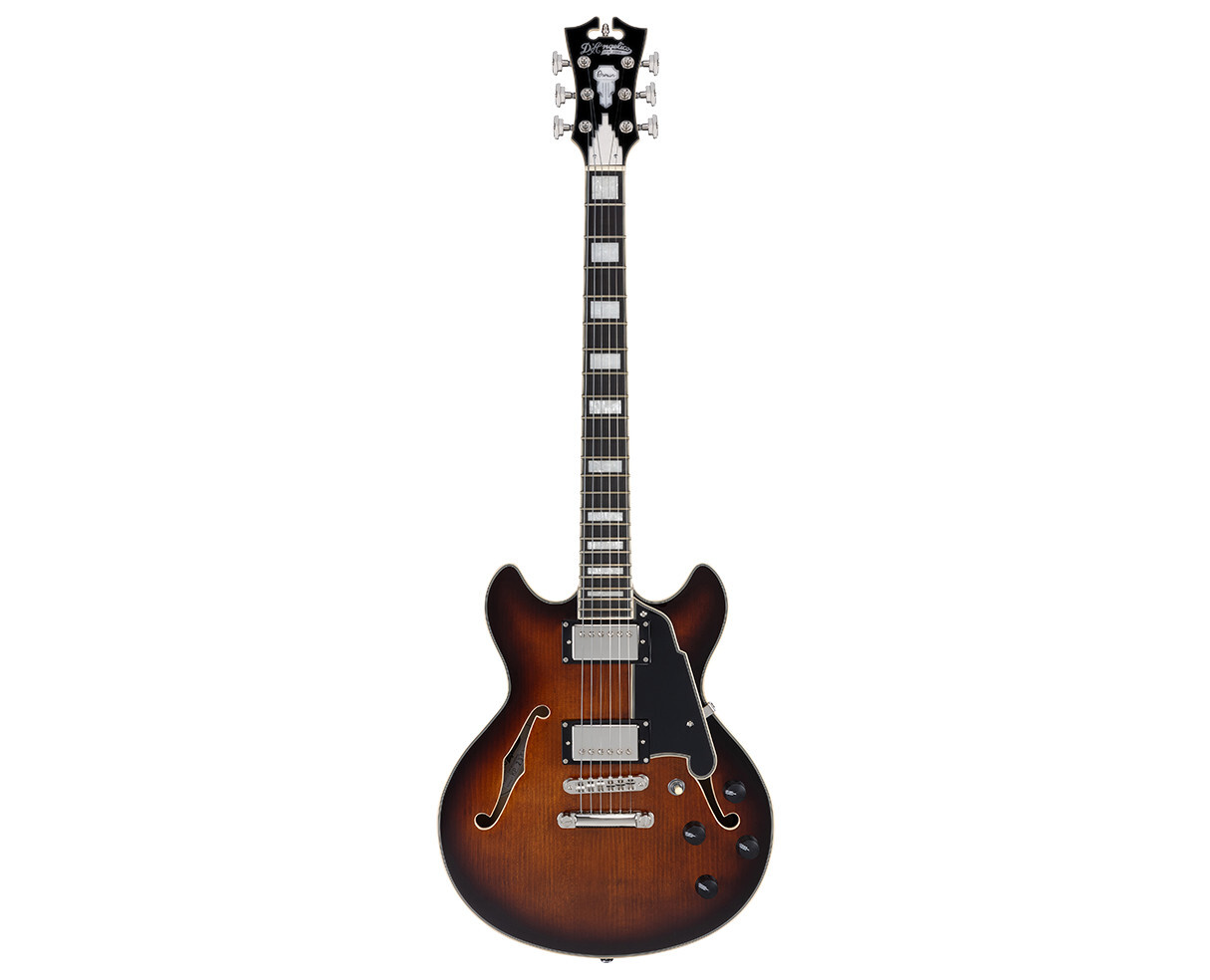 D’Angelico Premier Mini DC Electric Guitar w/Gig Bag – Brown Burst