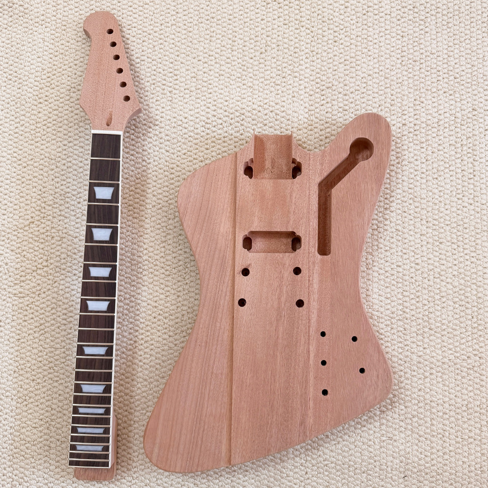 DIY 6-string Firebird Electric Guitar Kit Mahogany Body & Neck CR part set neck