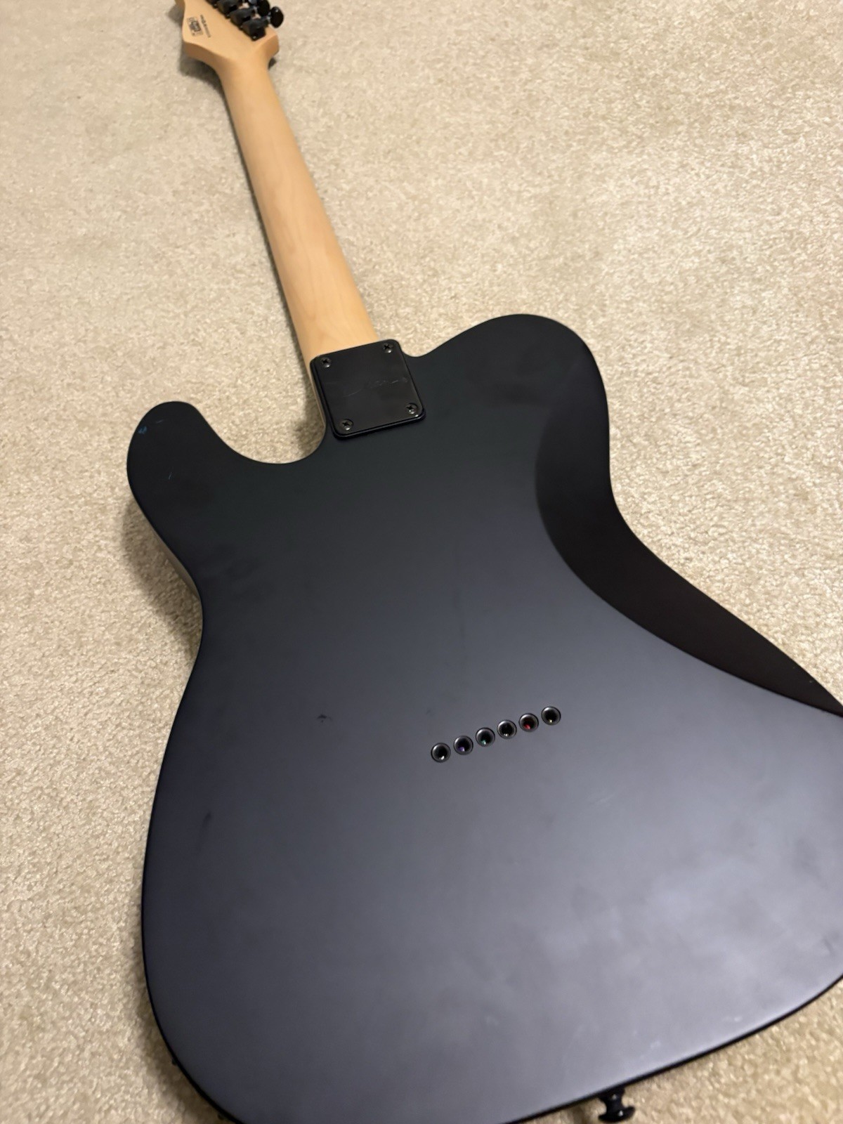 Dean 6 String NashVegas Series Hum Hum Electric Guitar – Black Satin