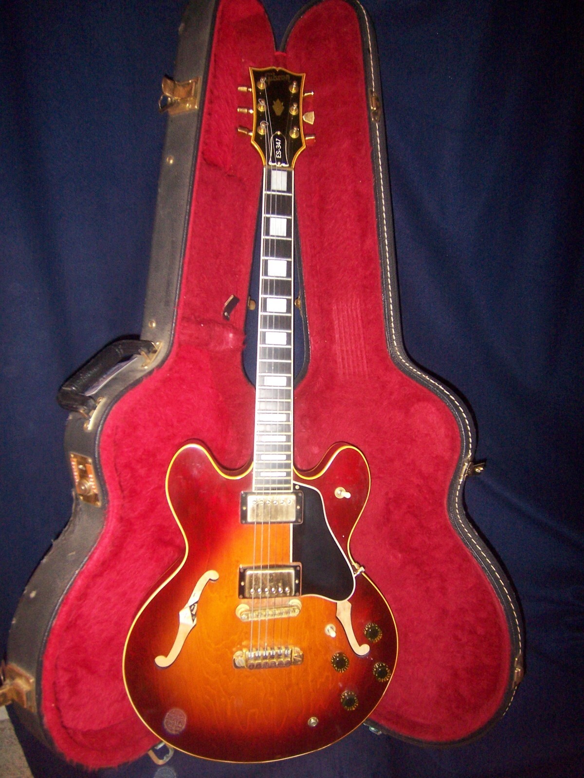 GIBSON ES347 ALL ORGINAL RARE 1980 VERY WELL MAINTAINED w/CASE- GOLD HARDWARE –