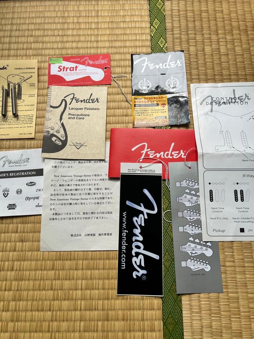 Fender Eric Johnson Stratocaster genuine accessories
