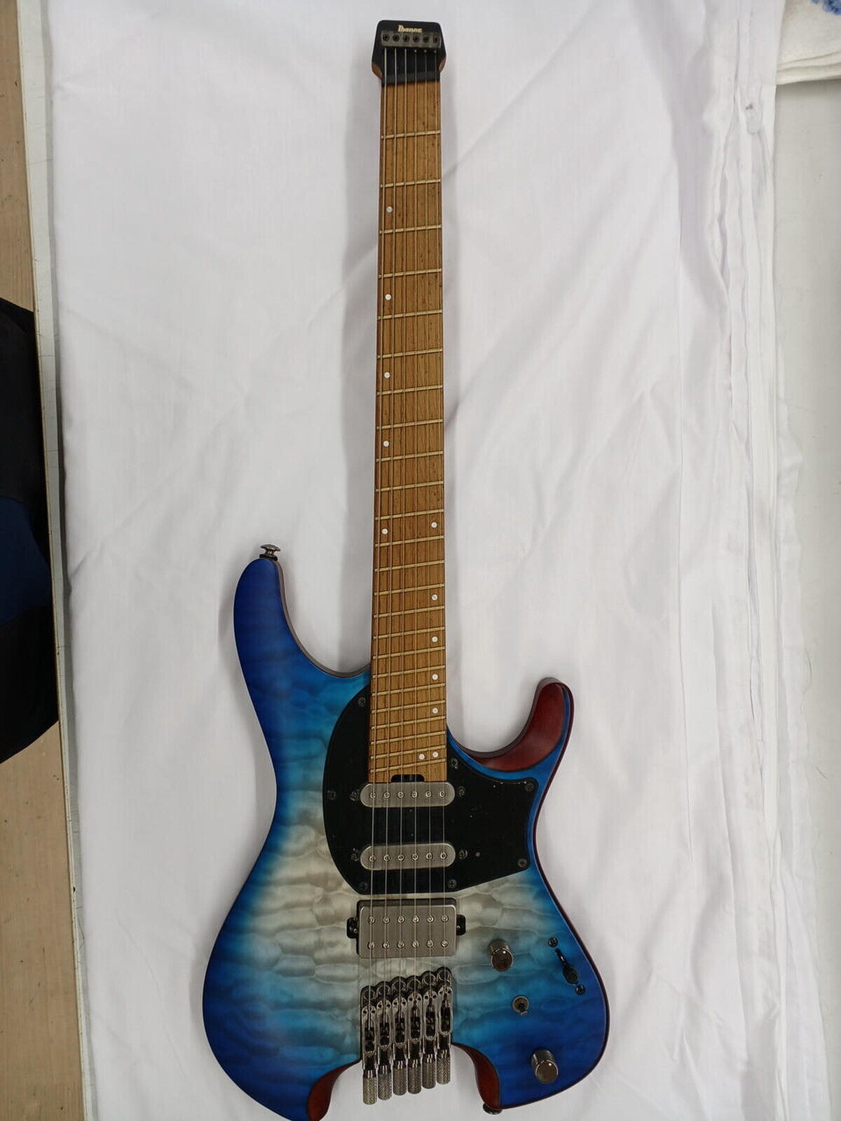 IBANEZ QX54QM Used Nato body Bubinga neck Maple fingerboard Blue w/Gig case