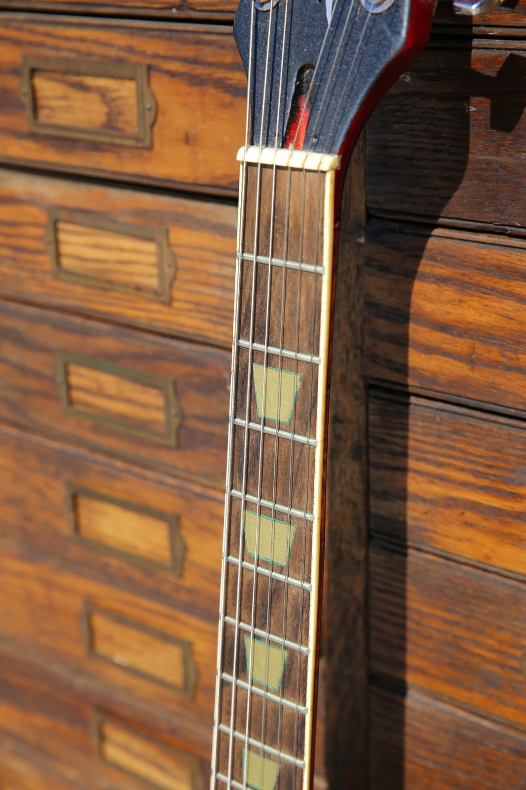 Vintage Electric Guitar gold metal flake sparkle custom Japan 6 String 60s 70s