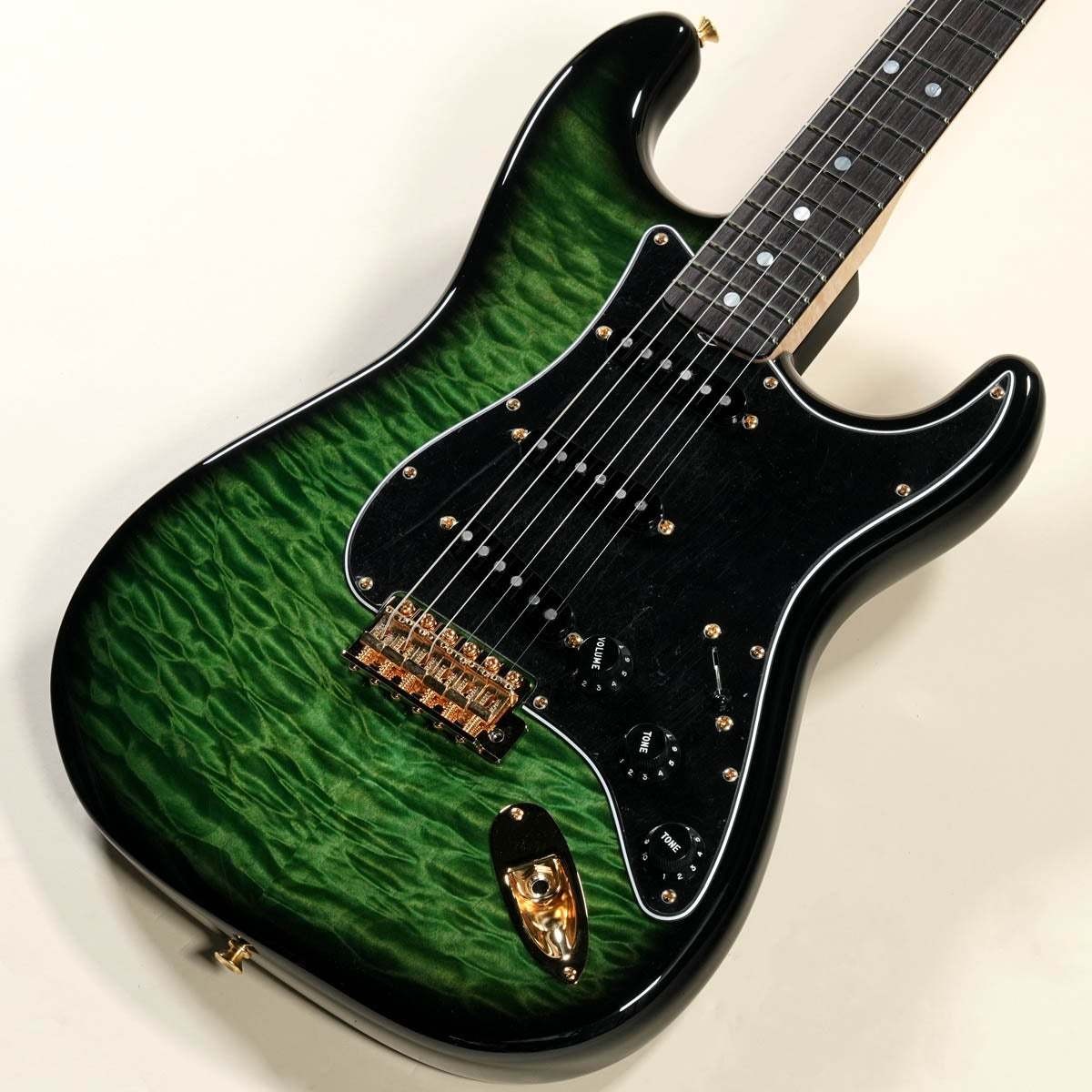 Fender Custom Shop Master Built 1965 Stratocaster Nos Olive Green Stain 3A Quilt